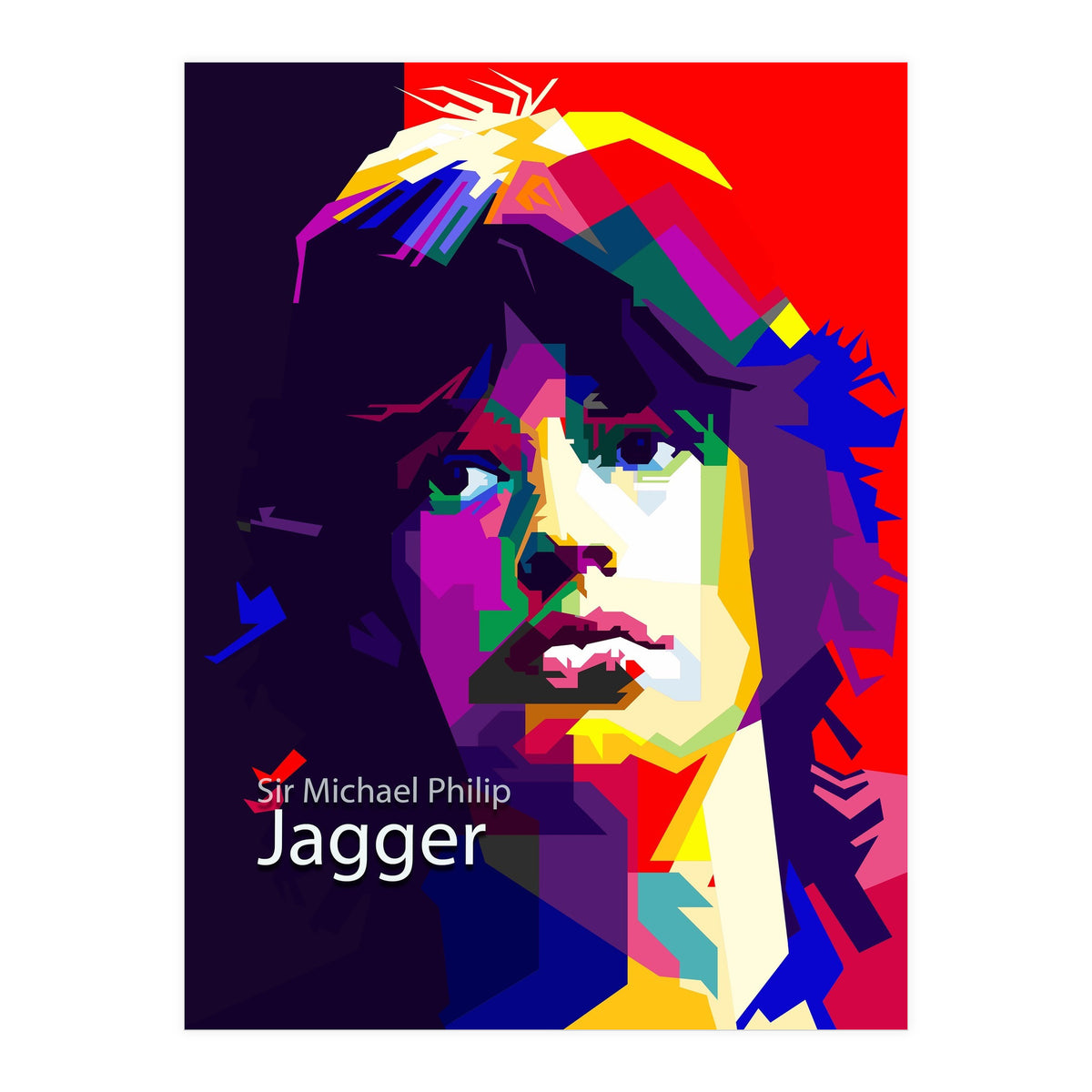 Sir Michael Philip Jagger Pop Art Wpap (Print Only)