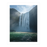 Sun-Drenched Autumn Forest and Winding River (Print Only) thumbnail