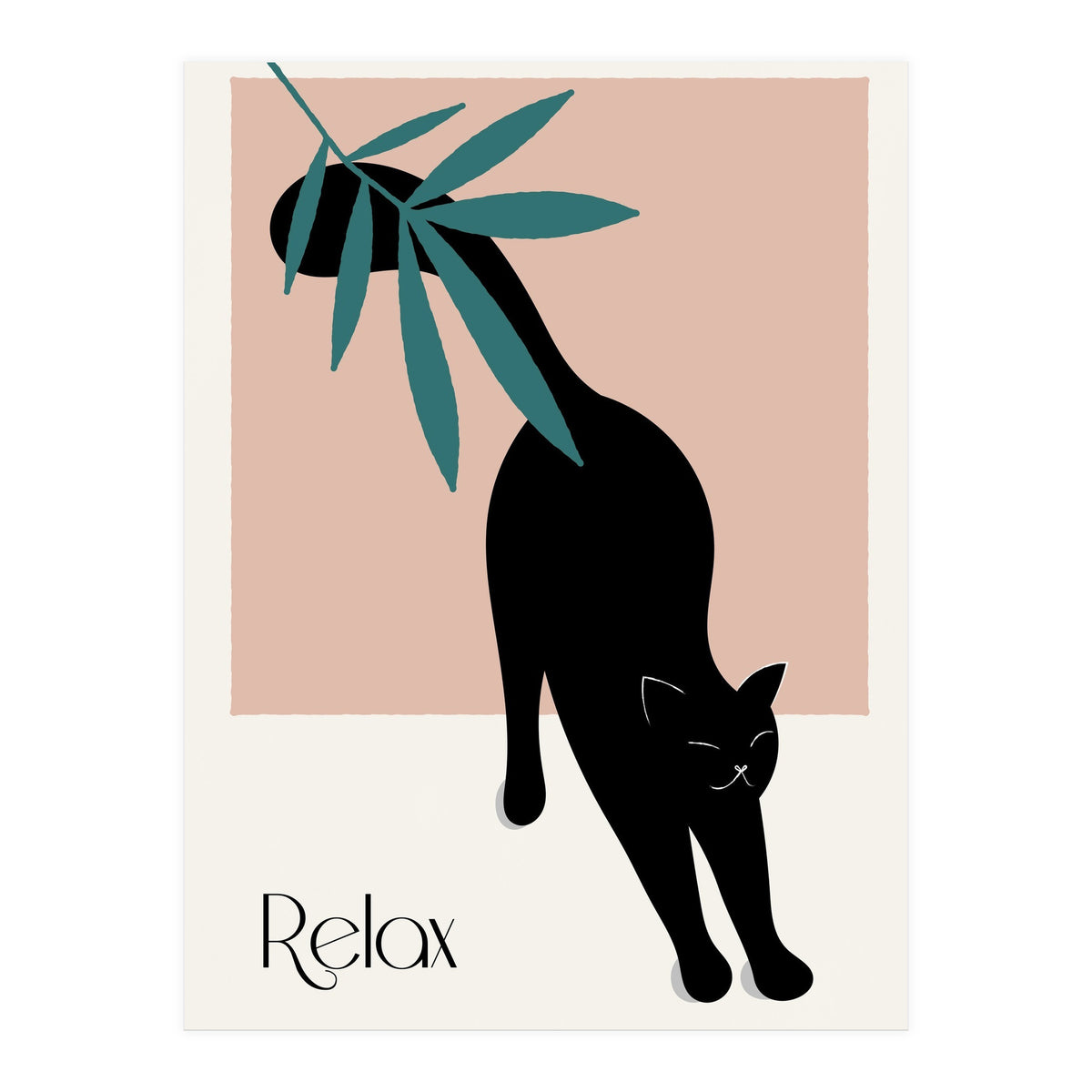 Relax cat - Botanical life (Print Only)
