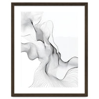 Abstract Black And White Flowing Lines