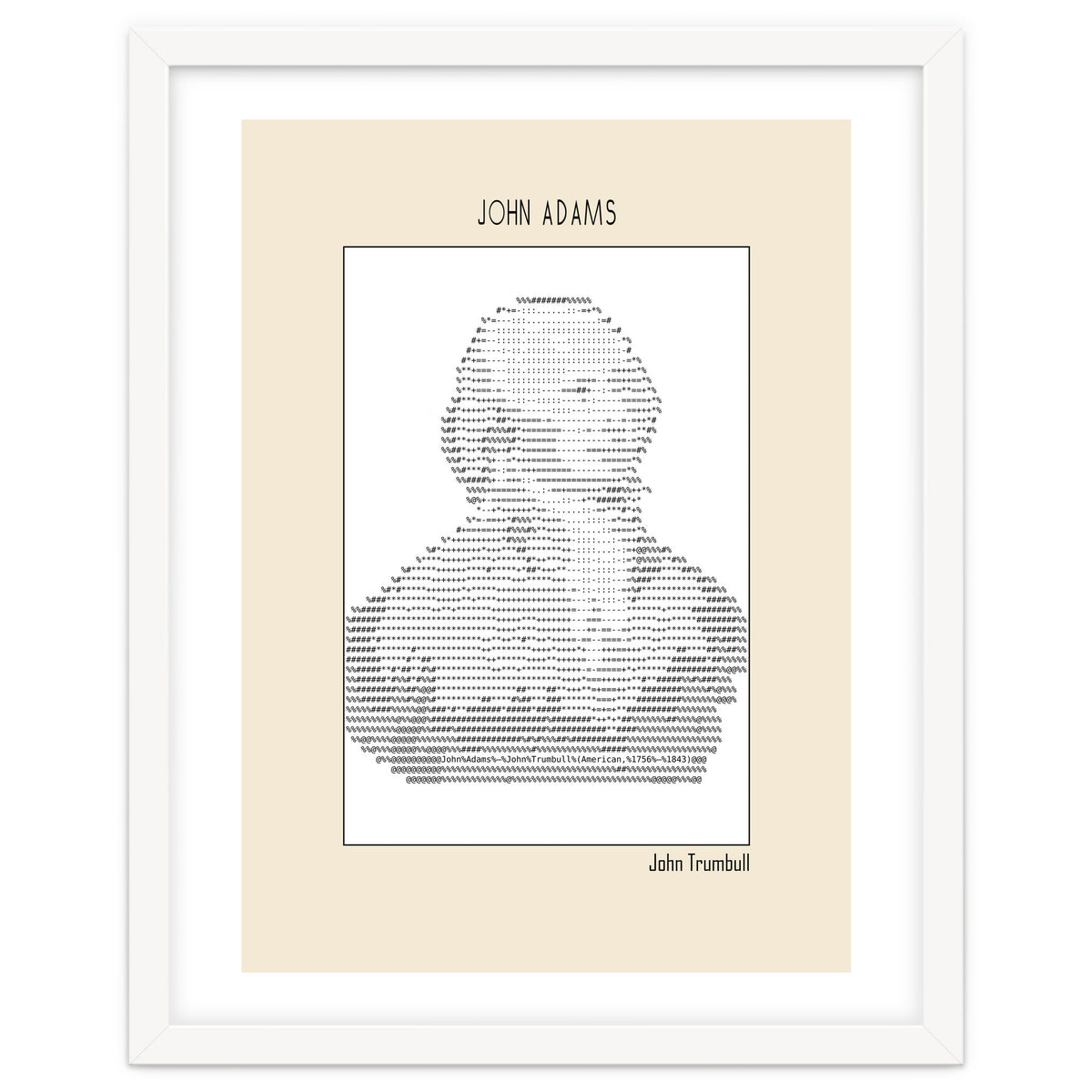John Adams – John Trumbull (ascii Art)