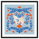 Blooming Chicken Blue And Orange thumbnail
