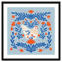 Blooming Chicken Blue And Orange