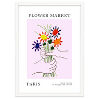 Paris Flower Market Picasso Style Art