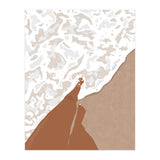 Shorelines, Girl On Ocean Beach, Sea Nature Landscape Travel Summer, Bohemian Black Woman Sand Waves Self Care (Print Only) thumbnail