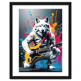 Wolf playing guitar, graffiti thumbnail