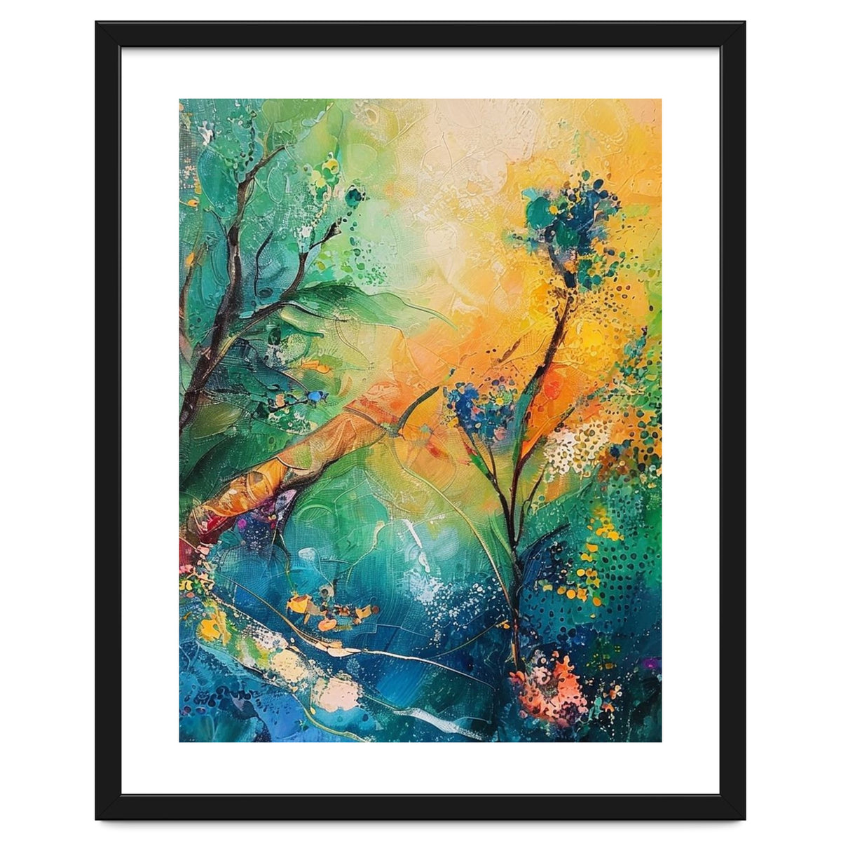 Abstract Botanical Forest Landscape