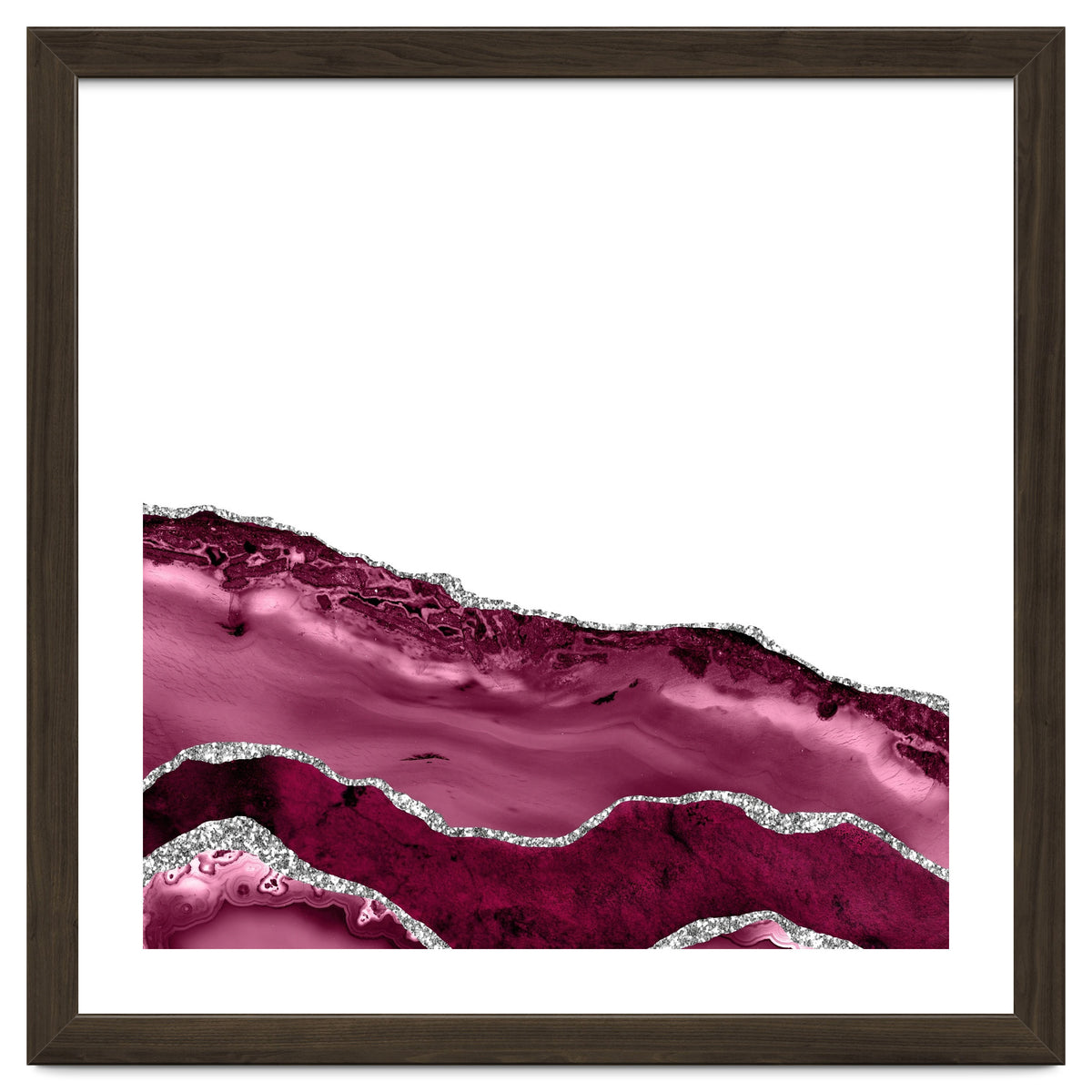 Burgundy & Silver Agate Texture 10