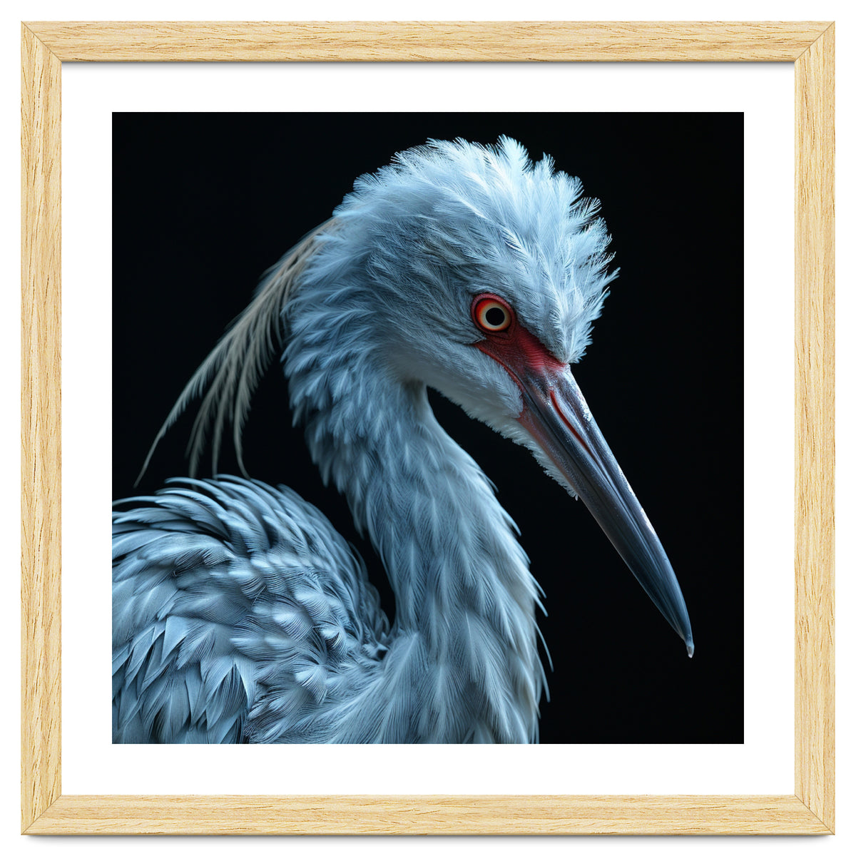 Striking Portrait Of A Blue Heron Bird