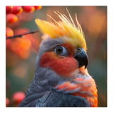 Close Up Portrait Of A Cockatiel Bird (Print Only) thumbnail