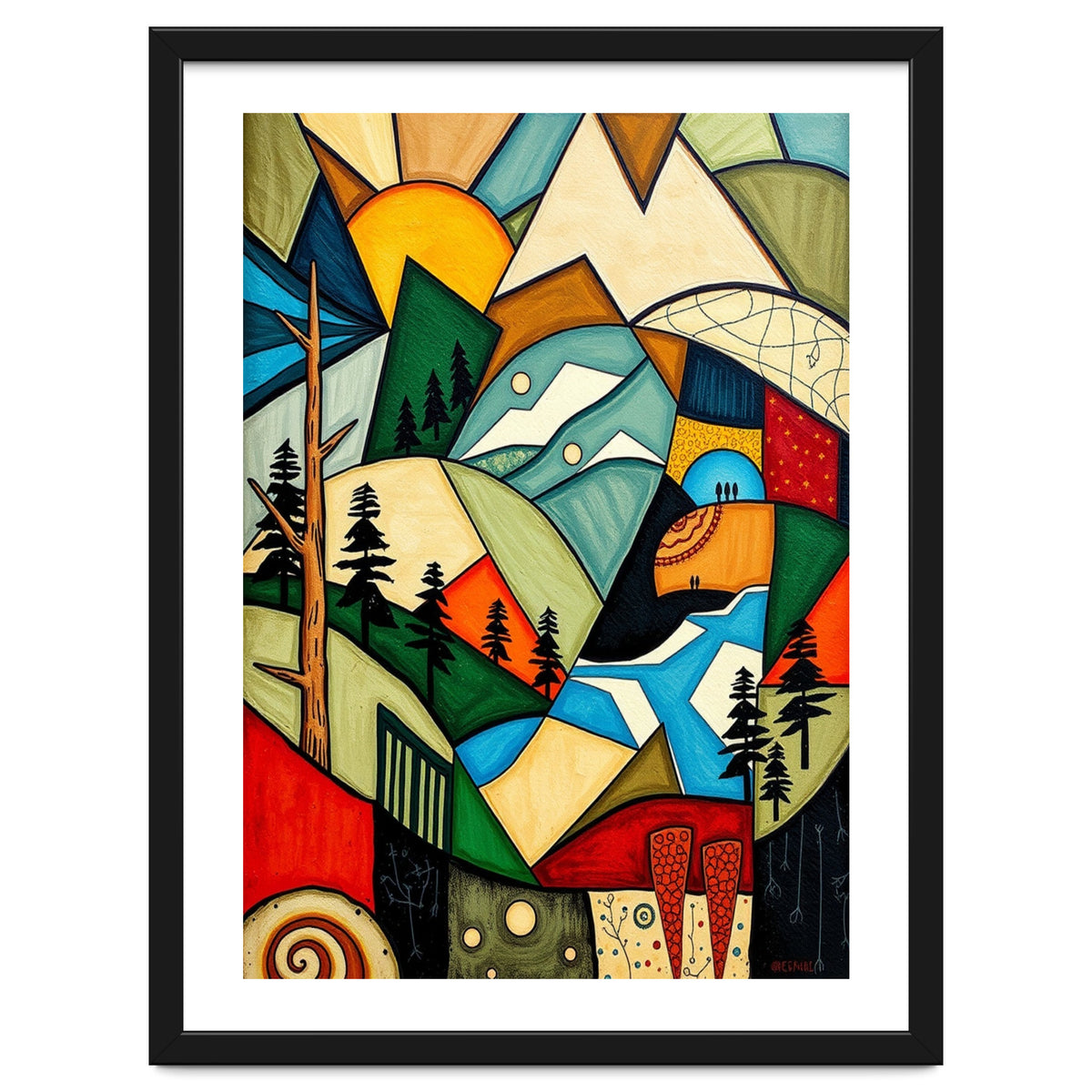 Abstract Nature Tree Mountain