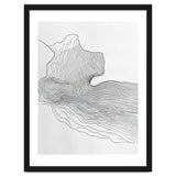 Abstract Black And White Organic Flowing Lines Pattern thumbnail