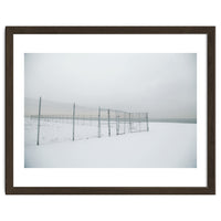 Fence in the Winter seascape