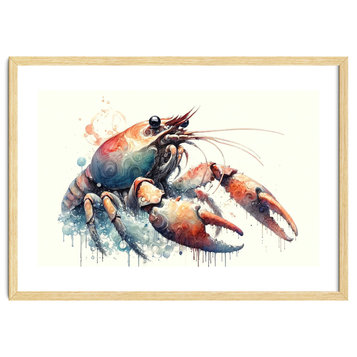 Colorful Lobster Watercolor