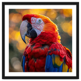 Scarlet Macaw Parrot Close Up Portrait thumbnail