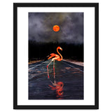 Flamingo and Red Moon thumbnail