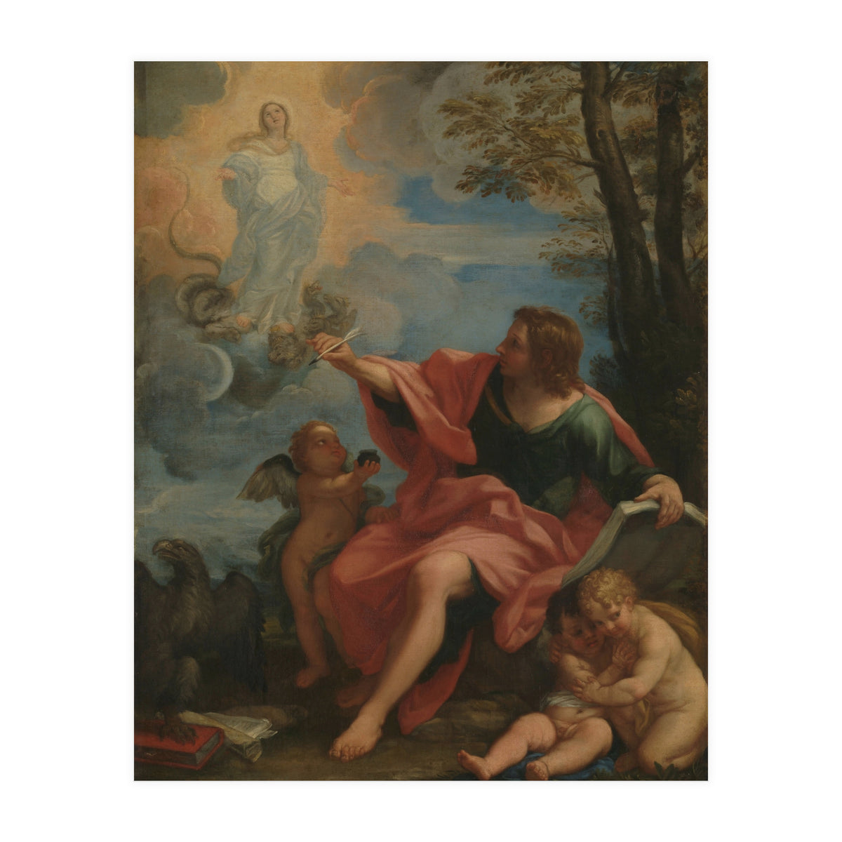Carlo Maratta – Saint John the Evangelist on Patmos (c. 1680–1720) (Print Only)