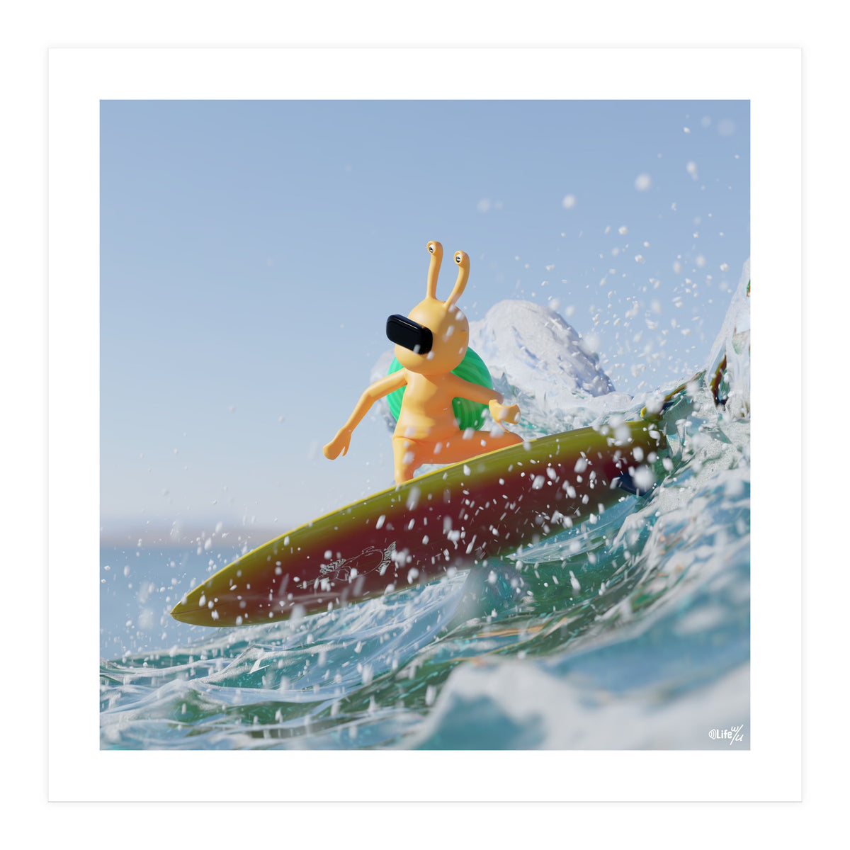 Surfing - angle #1 (Lwuba 042 Salt Proof Surfing 01) (Print Only)