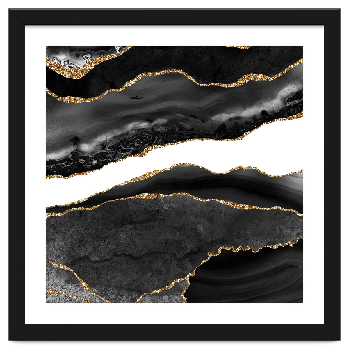 Black & Gold Agate Texture 08
