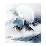 Winter Wolves, Wildlife Wolf Wild Dogs, Snow Full Moon Animals Photography Love Digital (Print Only) thumbnail