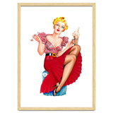 Pinup Blonde Posing With Ice Cream thumbnail