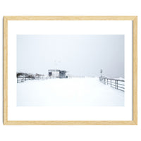 Hut in the winter seascape