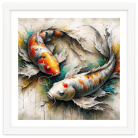 Watercolor Koi Fish Pair