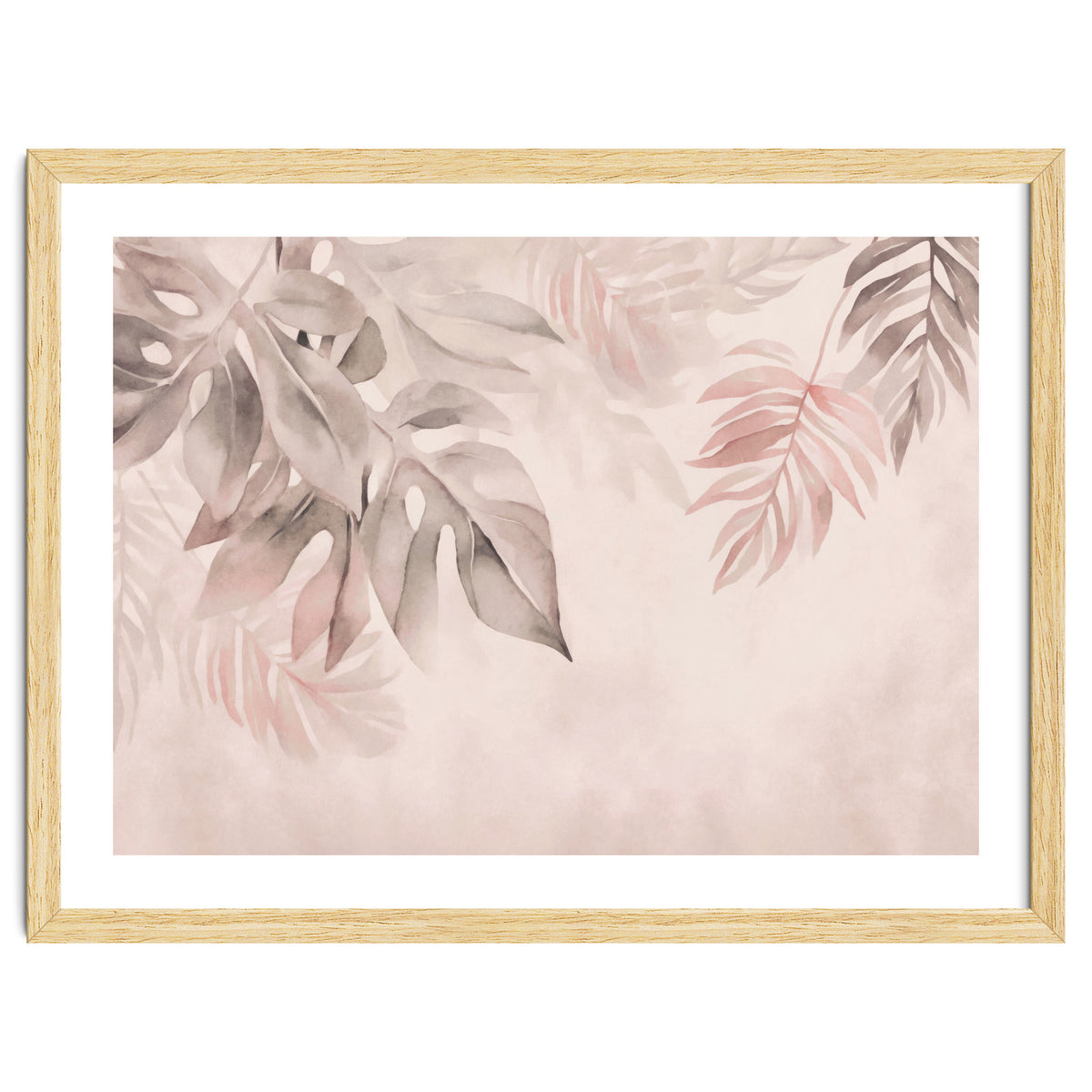 Gentle Leaf Tropical Whispers Watercolor Blush