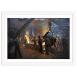 Peder Severin Kroyer (1851-1909). Danish painter. The Iron Foundry, Burmeister & Wain, 1885. thumbnail