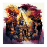 Autumn Forest Buddha Temple (Print Only)