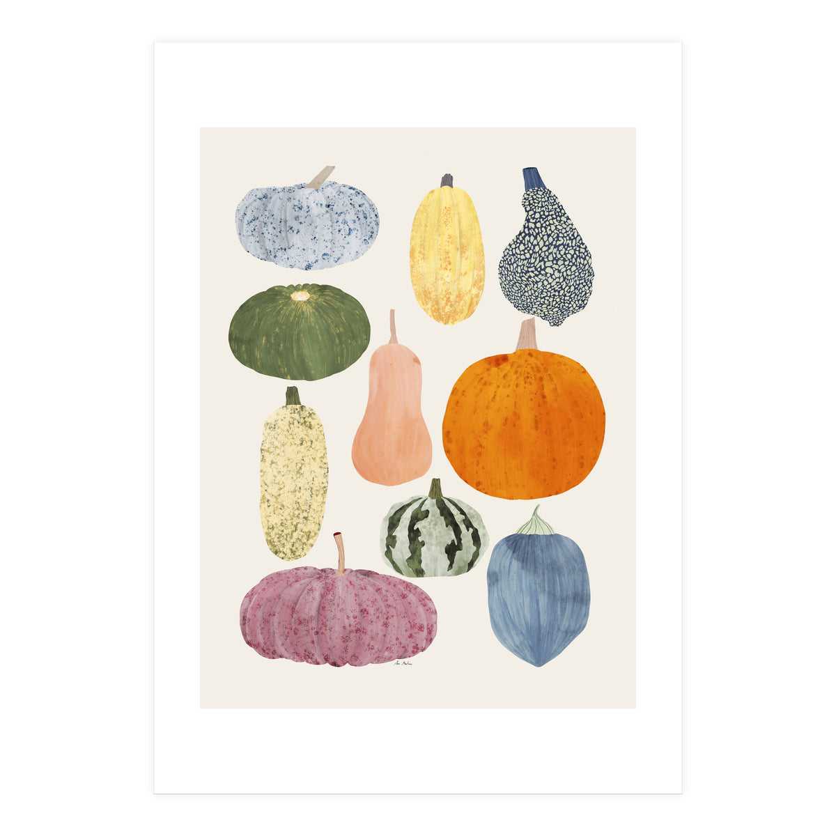 Still Life Of Pumpkins (Print Only)