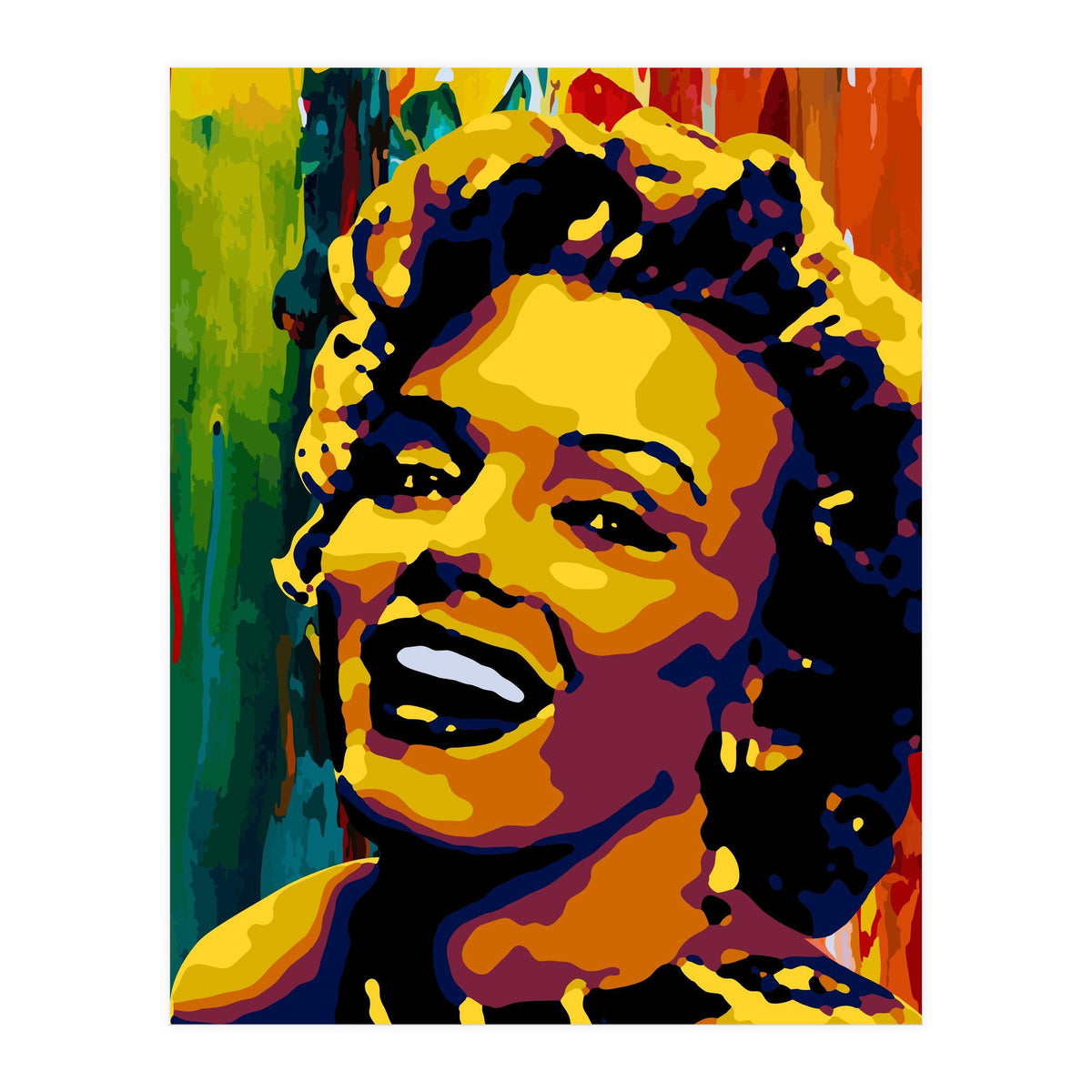 Marilyn Monroe Colorful abstract 2 (Print Only)