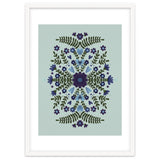 Flowers And Bows Blue And Green thumbnail