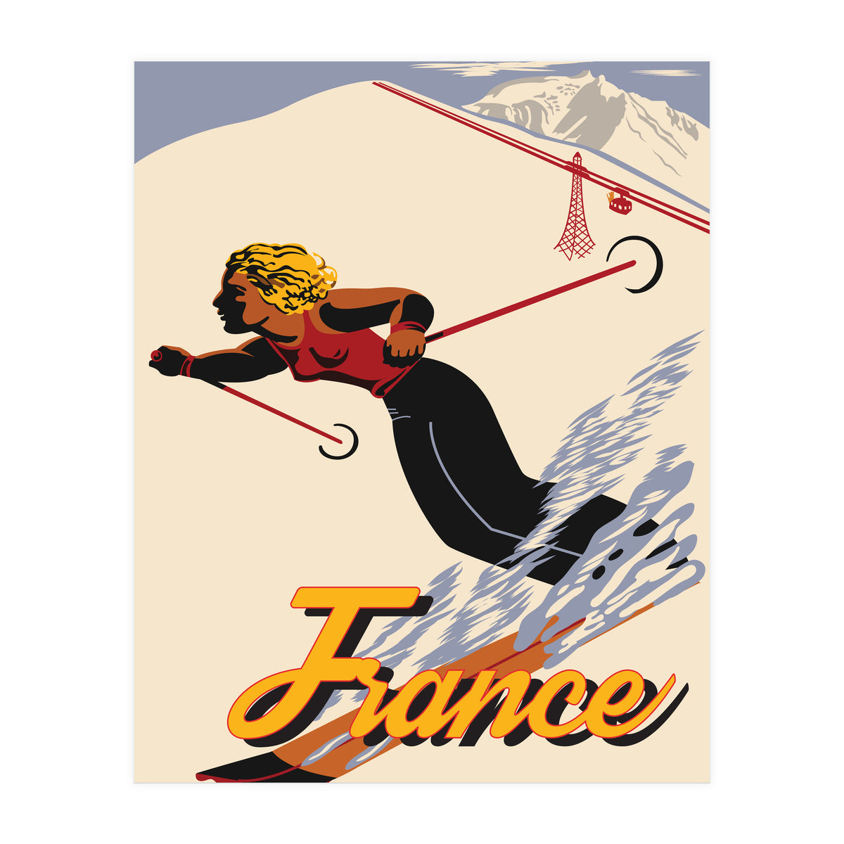 Ski In France (Print Only)