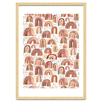 Cute Watercolor Rainbows Terracota