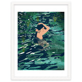 The Birth Of A Lake, Wild Nature Landscape Painting, Bohemian Woman Free Spirit thumbnail