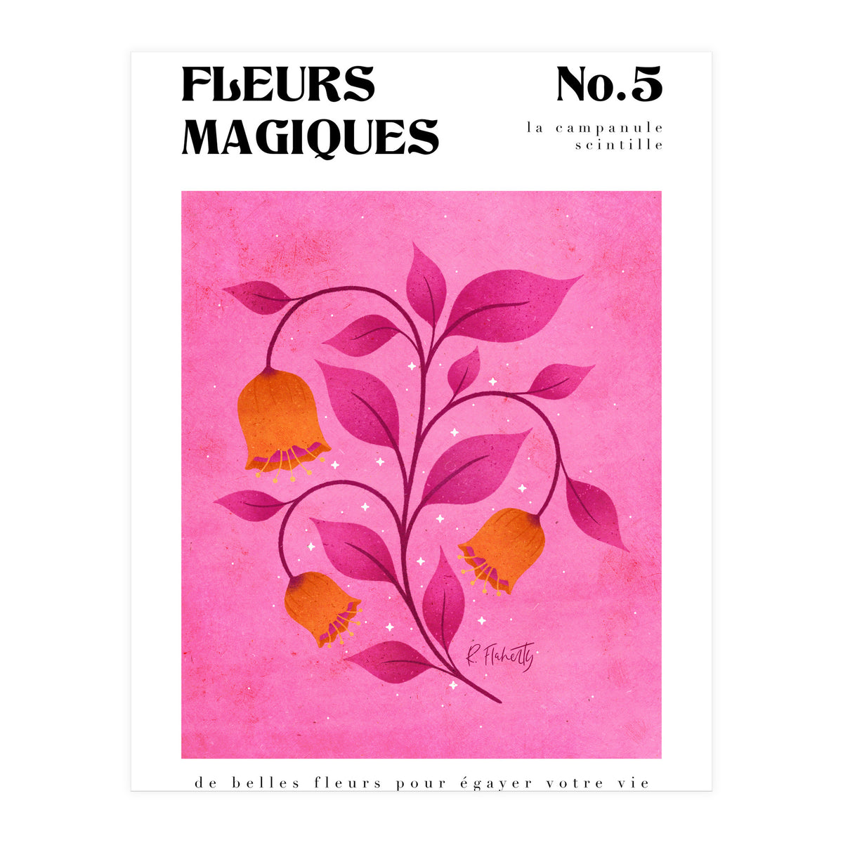 Magical Flowers No.5 Bellflower Sparkles (Print Only)
