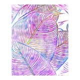 Pink Banana Leaves | Tropical Botanical Jungle | Ultraviolet Purple Nature Plants | Eclectic Forest (Print Only) thumbnail