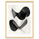Abstract Black And White Flowing Organic Shapes With Texture thumbnail