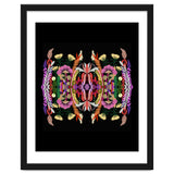 The Butterfly Effect Series 01, Paint Blot Mirror Colorful, Symmetrical Graphic, Eclectic Mandala thumbnail