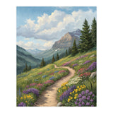Serene Alpine Path Through Summer Wildflowers (Print Only) thumbnail