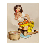 Pinup Girl Bobbing For Apples (Print Only) thumbnail