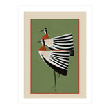 Striped Bird Pair (Print Only) thumbnail