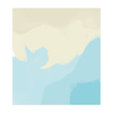 Mellow, Abstract Powder Blue Pastel Pearl Painting, Modern Simple Minimal Waves (Print Only) thumbnail