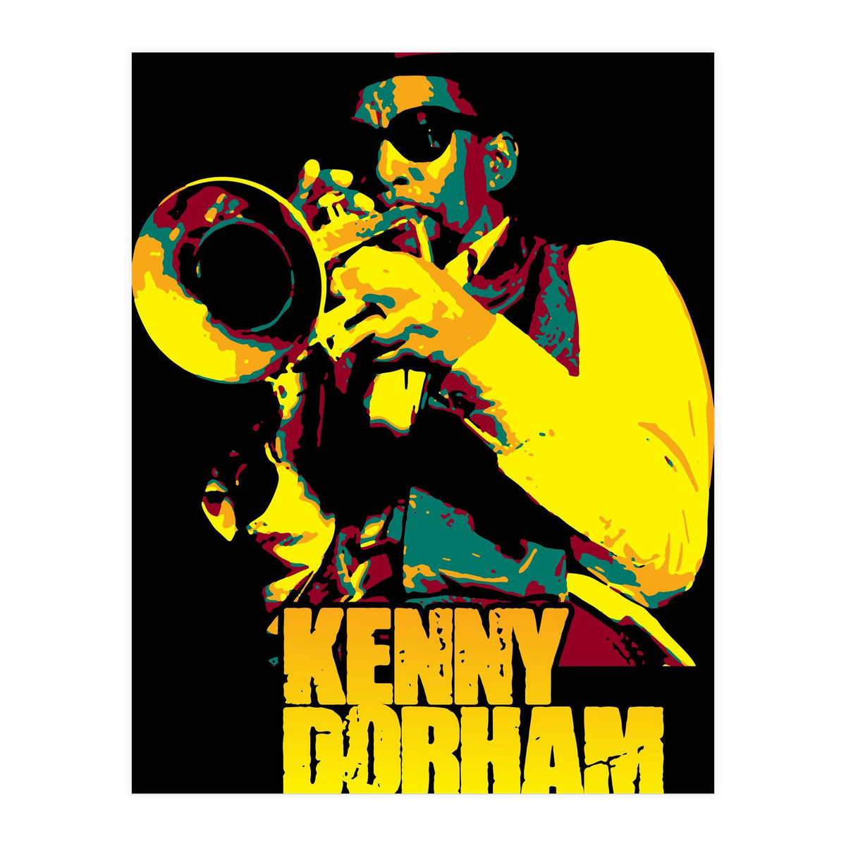 Kenny Dorham Jazz Trumpeter in Pop Art (Print Only)