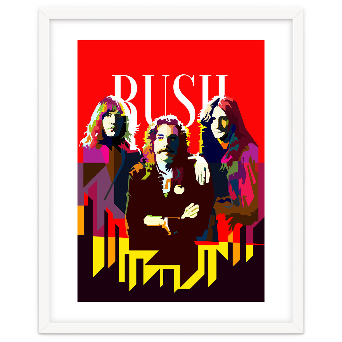 Rush Progressive Rock Pop Art WPAP