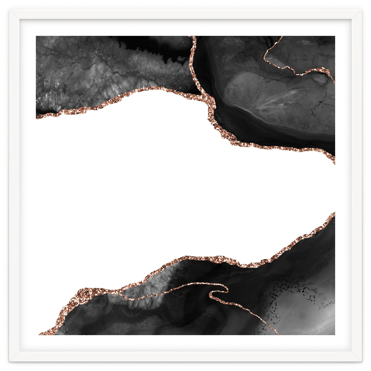 Black & Rose Gold Agate Texture 09