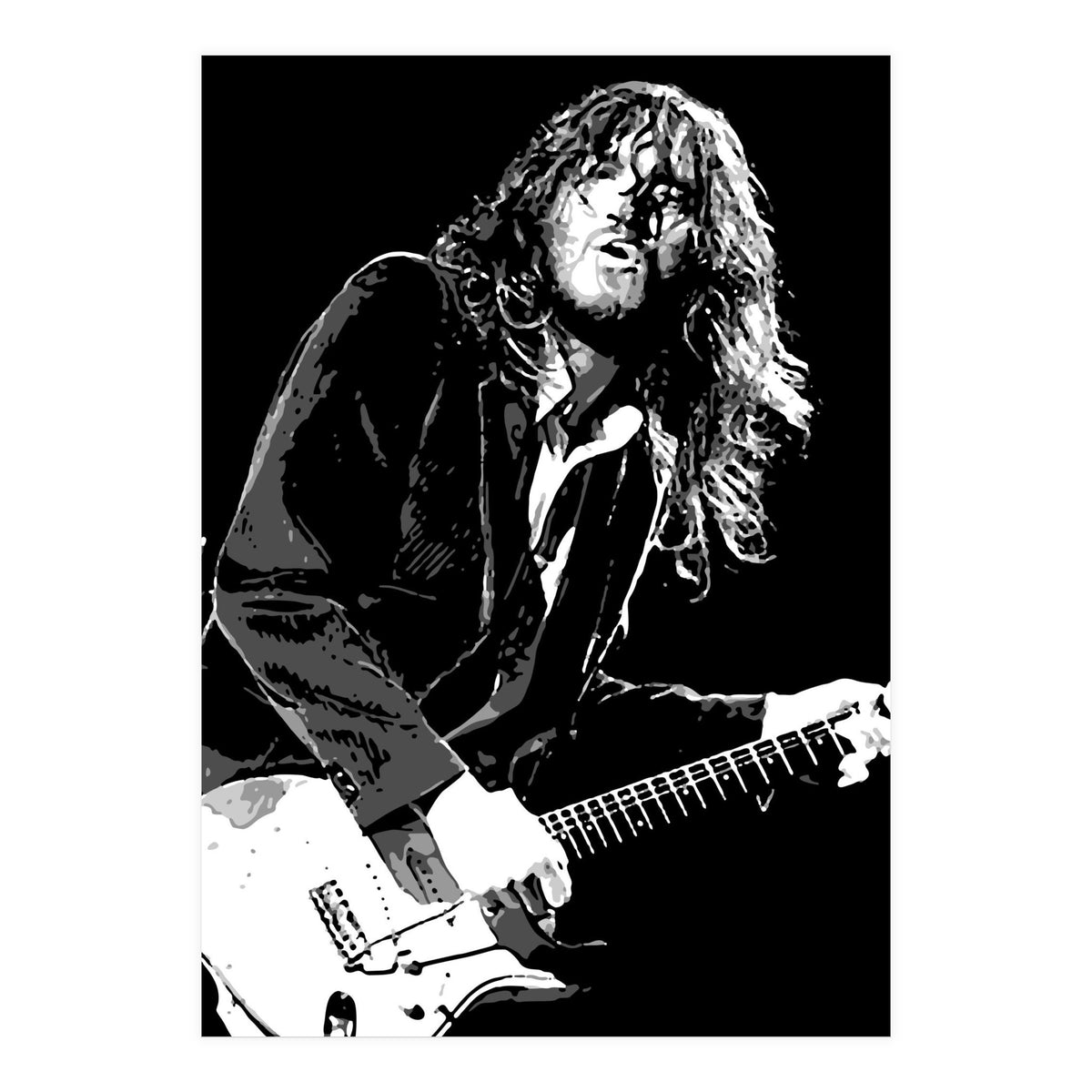 John Frusciante American Musician Legend in Monochrome (Print Only)