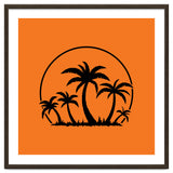 Palm Trees And Sunset in Black thumbnail