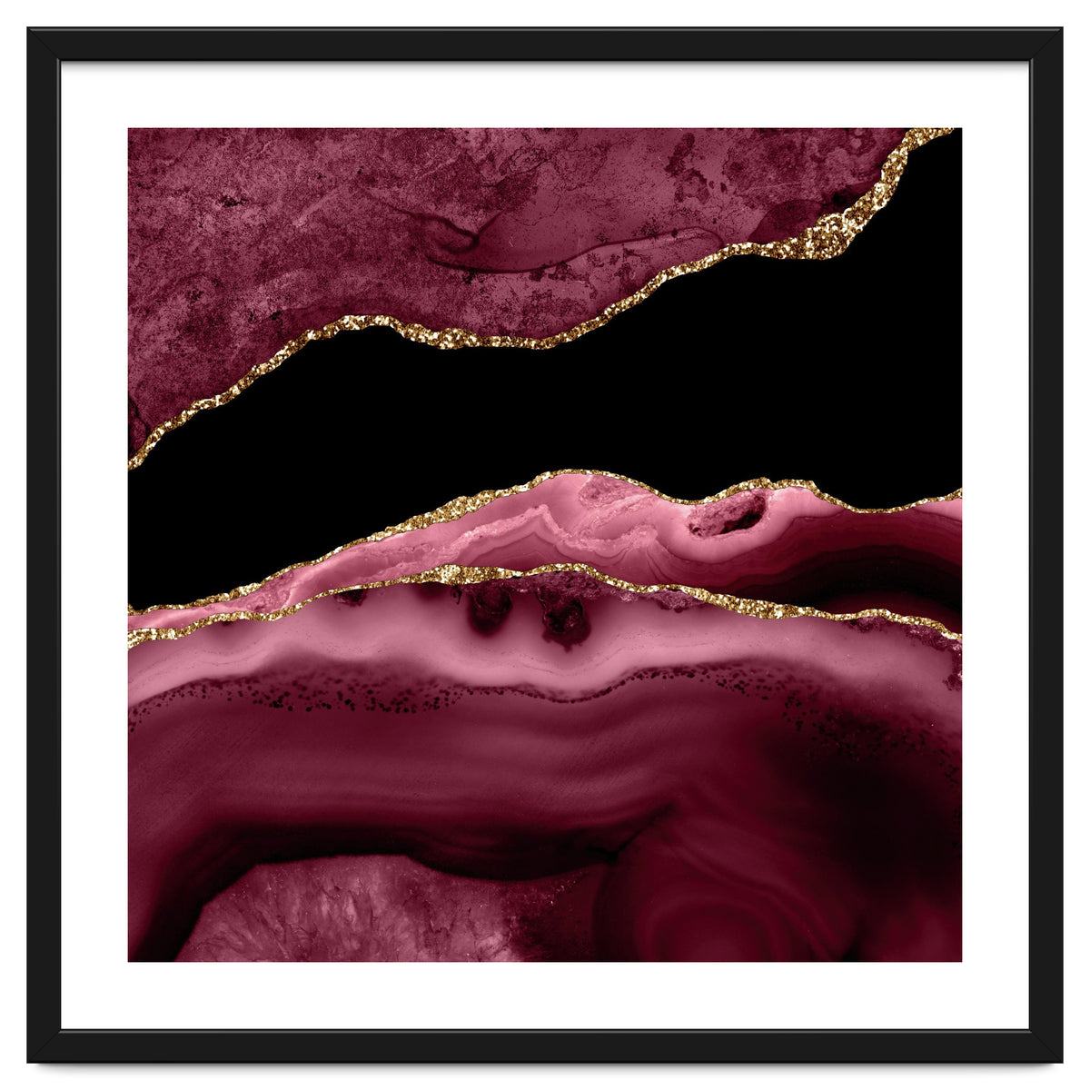 Burgundy & Gold Agate Texture 13